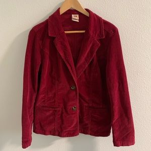 red corduroy jacket